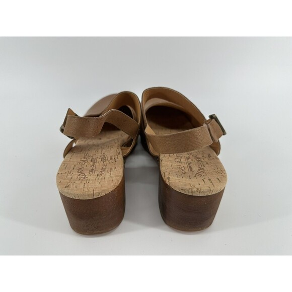 KORK-EASE Sayda Sz 10M Brown Leather Clog Wood Heel Mule Sandal - Picture 5 of 8